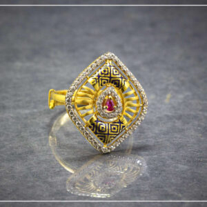 22K Yellow Gold Stunning Variable Size Hallmarked Ruby Ring