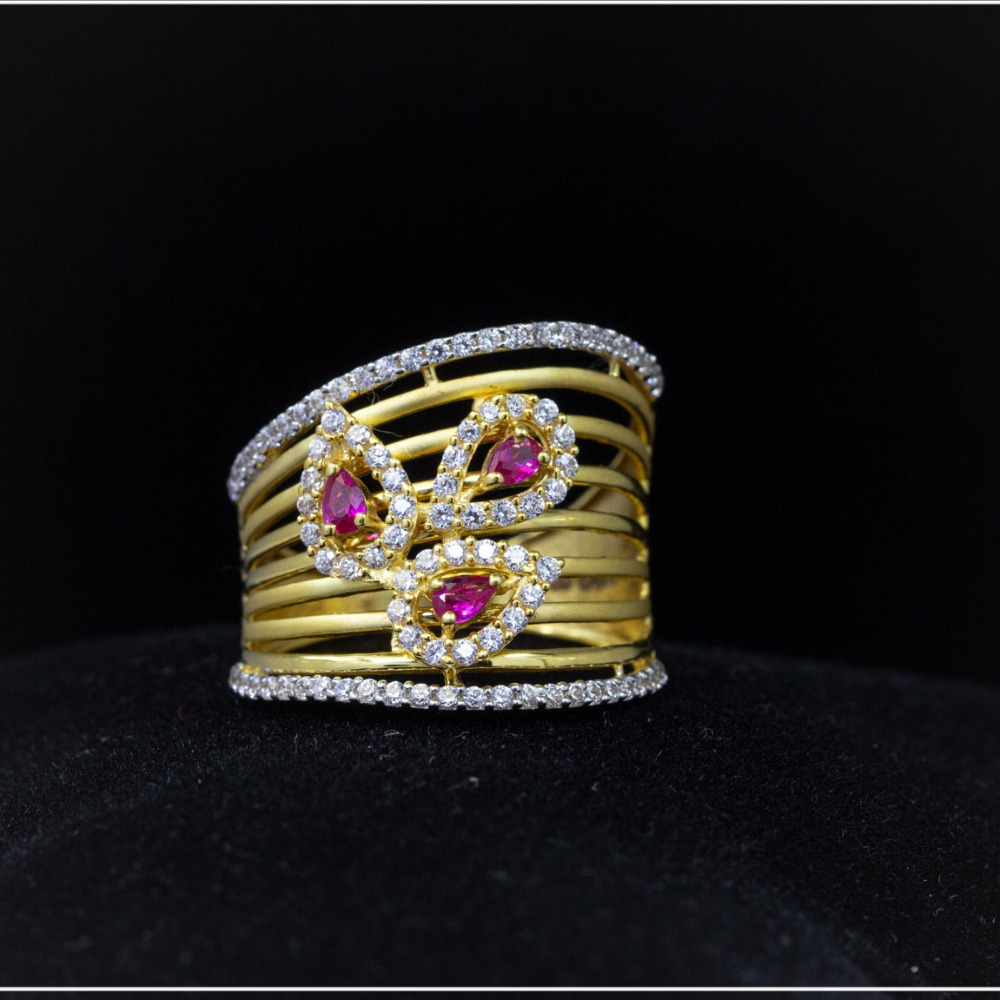 22K Yellow Gold Exquisite Hallmarked Ruby Ring