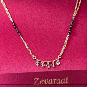 18K Rosegold 5 Hearts Hallmarked Auspicious Mangalsutra
