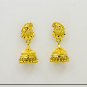 22K Yellow Gold Traditional Jhumki Earrings