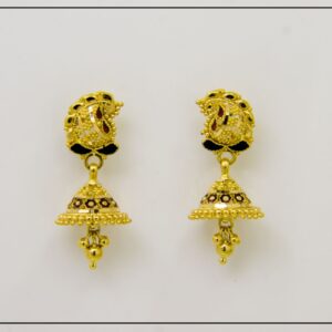 22K Yellow Gold Traditional Jhumki Earrings