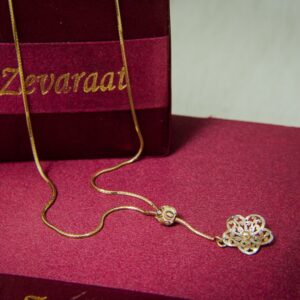 18K Rosegold Italian Hallmarked Chain with Adjustible Pendant
