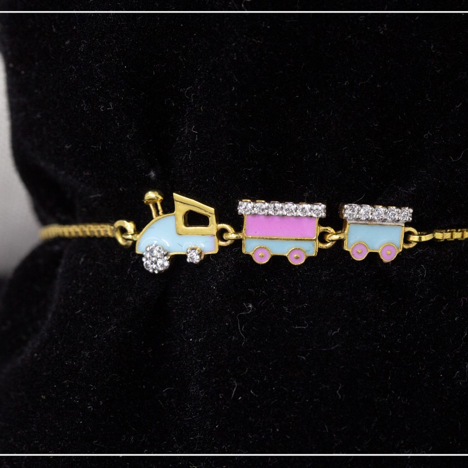 22K Yellow Gold Hallmarked Chain Bracelet for Kids