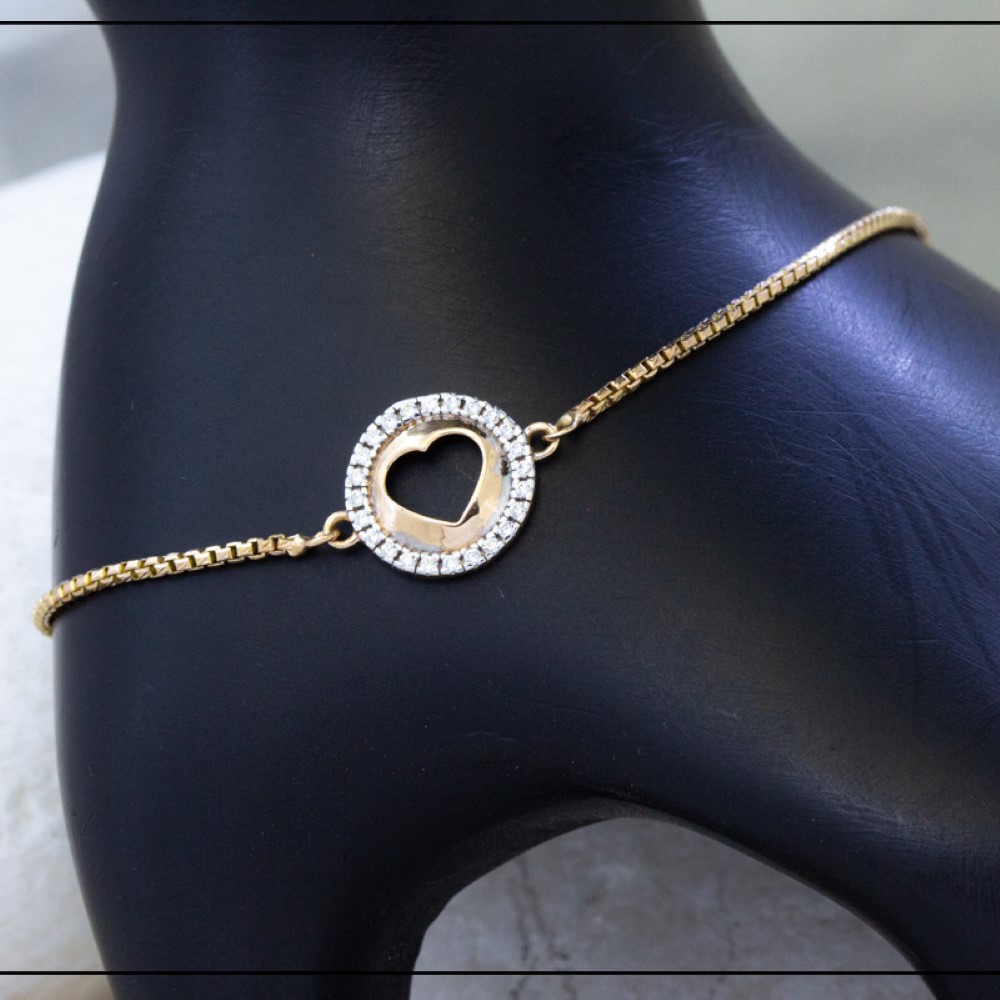 18K Rosegold Slim and Graceful Hallmarked Chain Bracelet