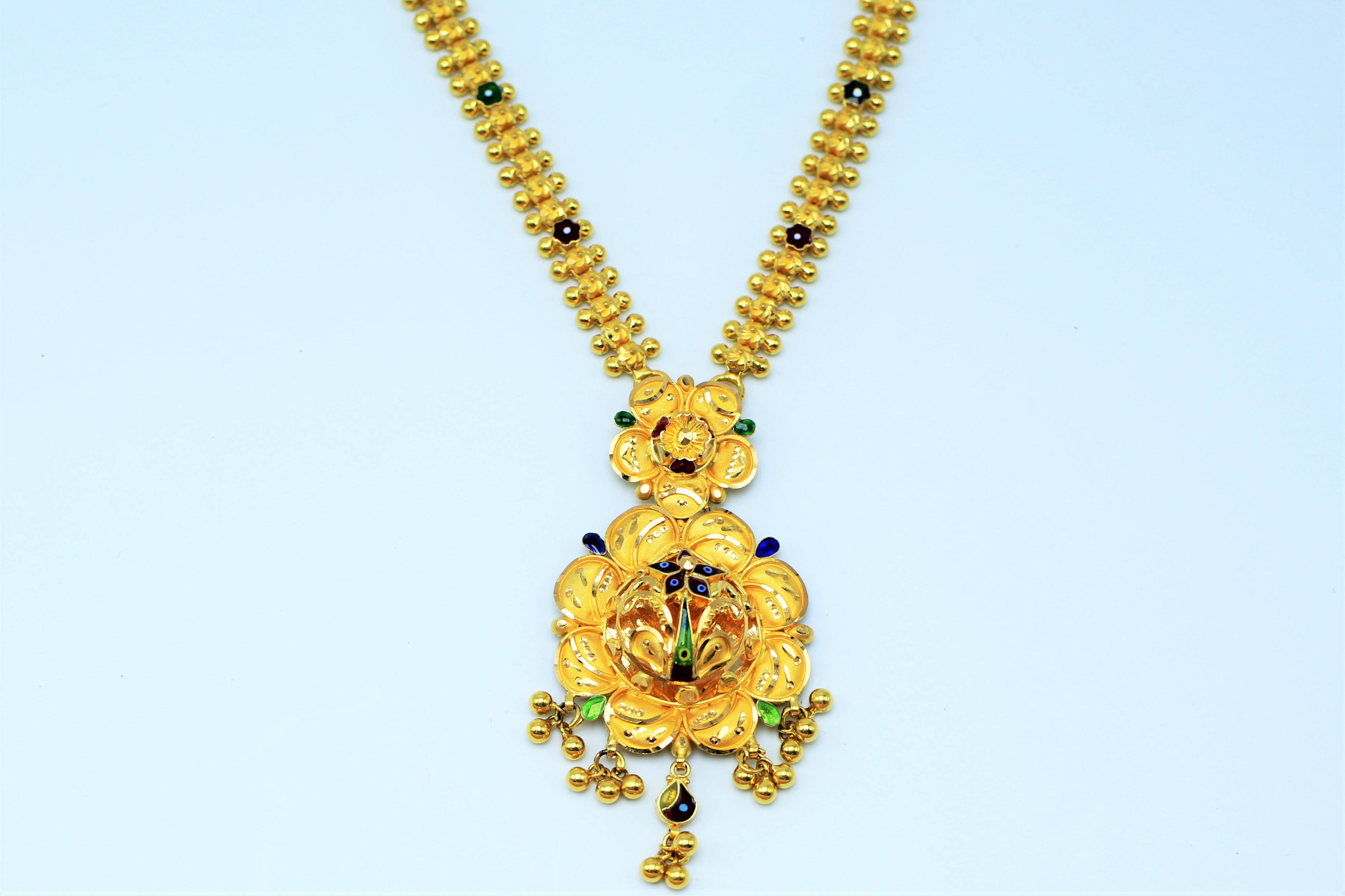 22kt gold Meena work necklace - Image 2
