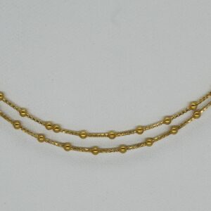 22CT 2 ROW BALLS CHAIN
