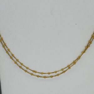 22CT 2 ROW BALLS CHAIN