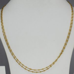 22CT 2 ROW BALLS CHAIN