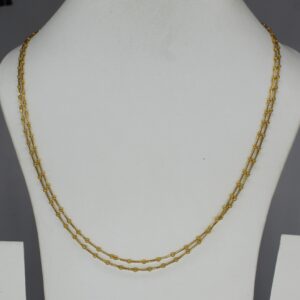 22CT 2 ROW BALLS CHAIN