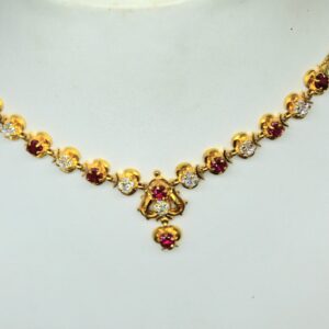 916 Gold stone necklace