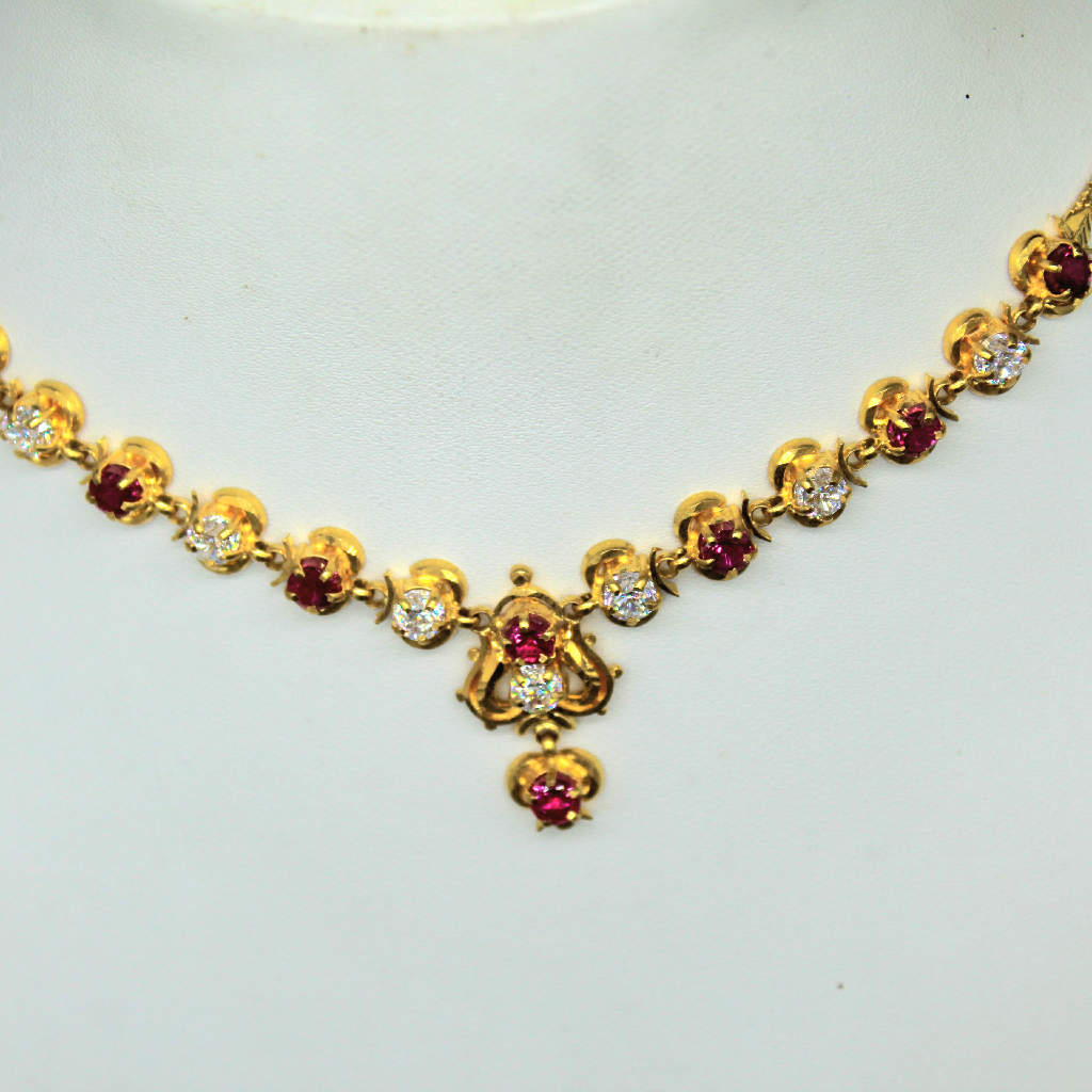 916 Gold stone necklace - Image 3