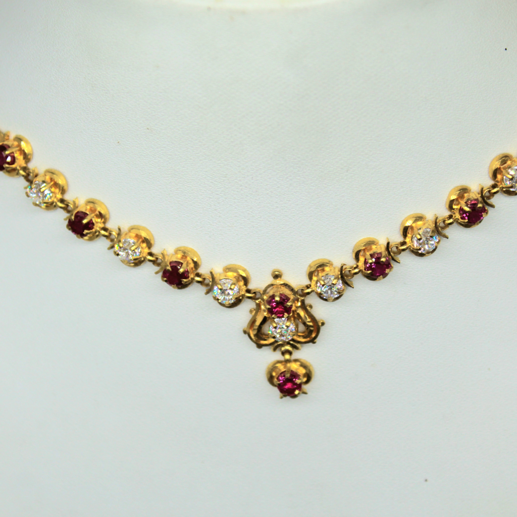 916 Gold stone necklace - Image 2