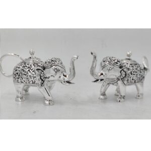 Silver Antique Finish Elephant