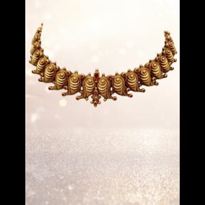 22K GOLD TRADITIONAL NECKLACES sbbjn45