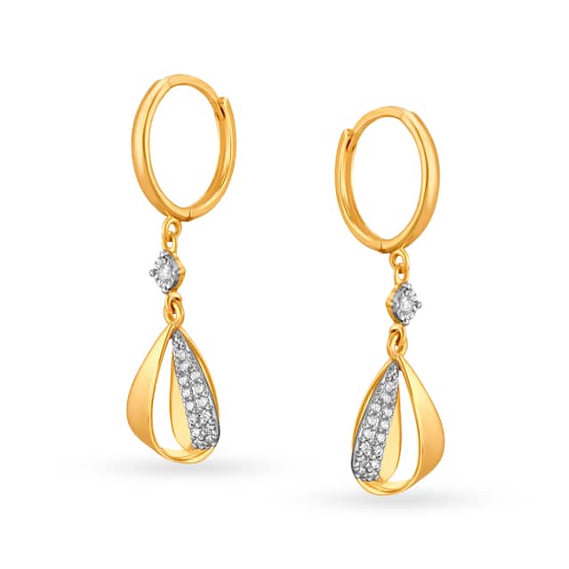 916 Yellow Gold Enduring Design Earrings
