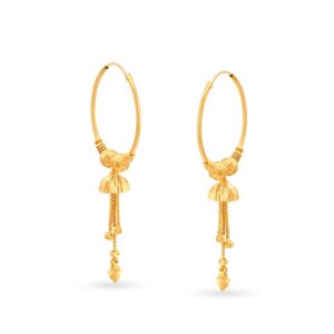 916 Yellow Gold Dazzling Design Earrings