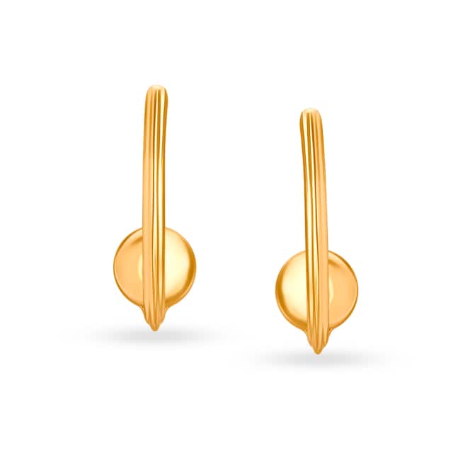 916 Yellow Gold Trending Design Earrings