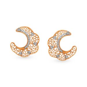 916 Yellow Gold Plain Design Earrings