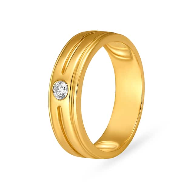 22k yellow gold classy design ring