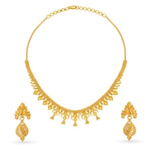 22k Gold Engagement Design Necklace Set