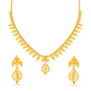 22k Gold Divine Design Necklace Set
