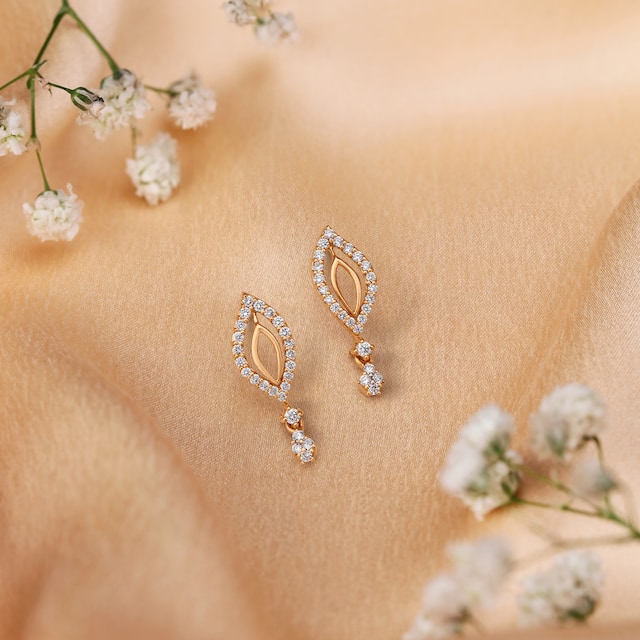Gold Yellow light weight Classic Earrings
