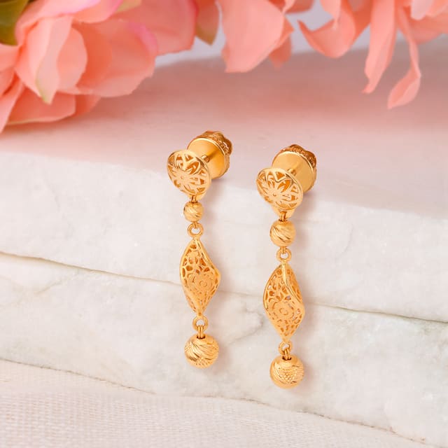 Gold Yellow Grand Design Earrings