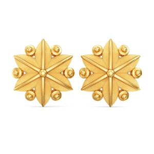Gold Yellow light weight Design Earrings