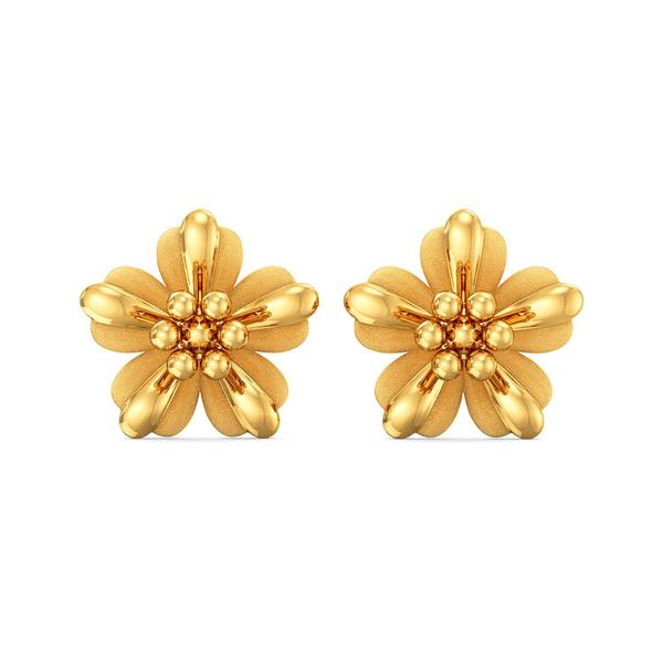 Gold Yellow Delicate Design Earrings