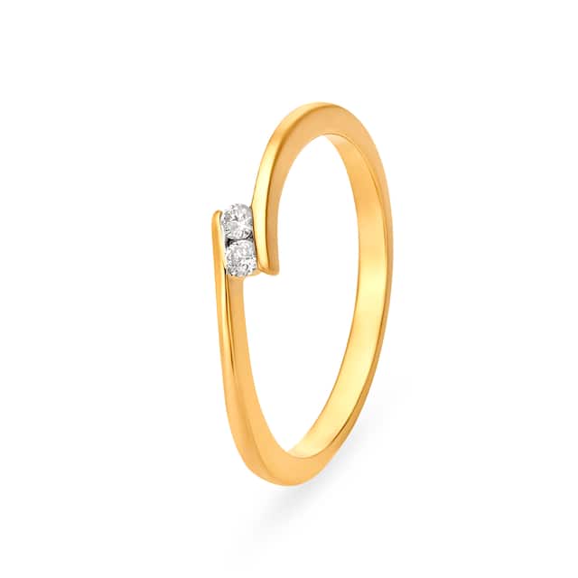 Gold Yellow Modern Design Ring