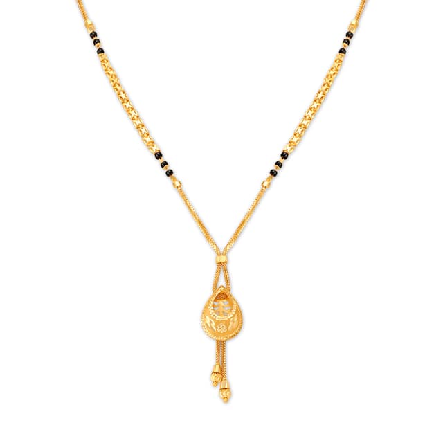 Gold Yellow light weight Design Mangalsutra
