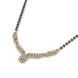 18K Gold Floral Design Mangalsutra BMS003