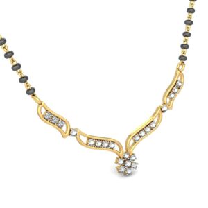 18K Gold Floral Design Mangalsutra BMS003