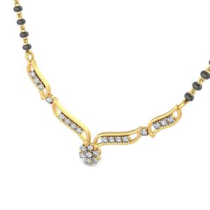 18K Gold Floral Design Mangalsutra BMS003