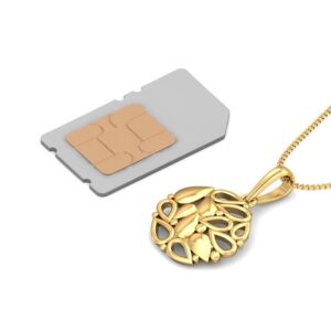 916 Gold Floral Pendant BPDP023