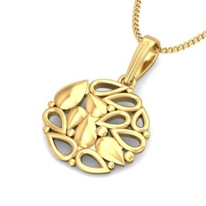 916 Gold Floral Pendant BPDP023