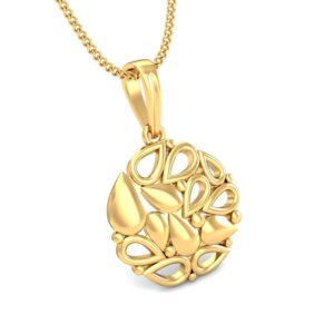 916 Gold Floral Pendant BPDP023