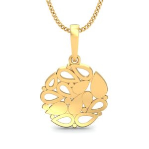 916 Gold Floral Pendant BPDP023