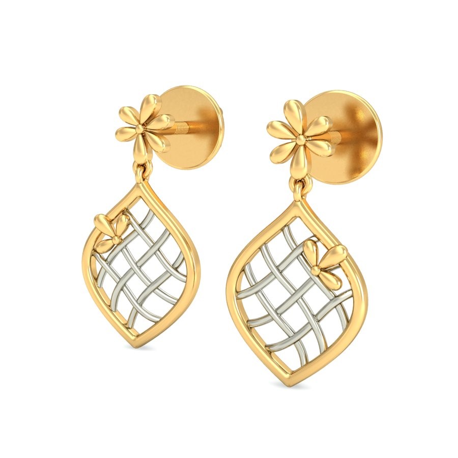 916 Gold Antique Earrings BERP016