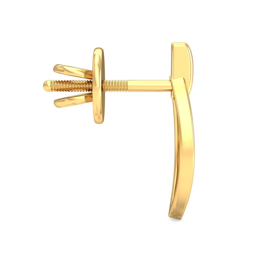 916 Gold Elegant Earrings BERP012 - Image 3