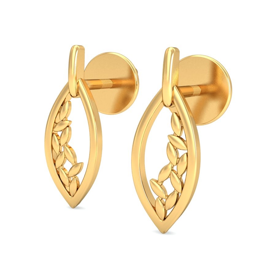 916 Gold Elegant Earrings BERP012