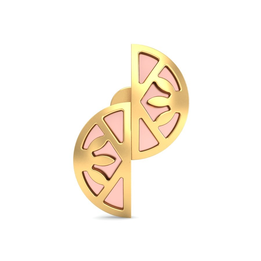 916 Gold Charm Earrings BERP006 - Image 2