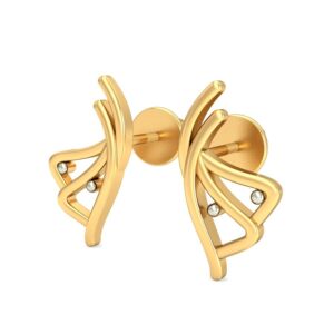916 Gold Modern Earrings BERP004
