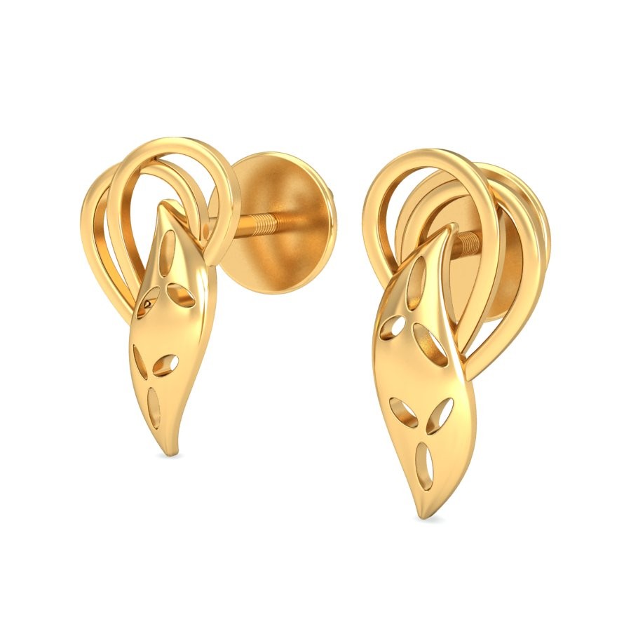 916 Gold Daily Wear Earrings BERP003