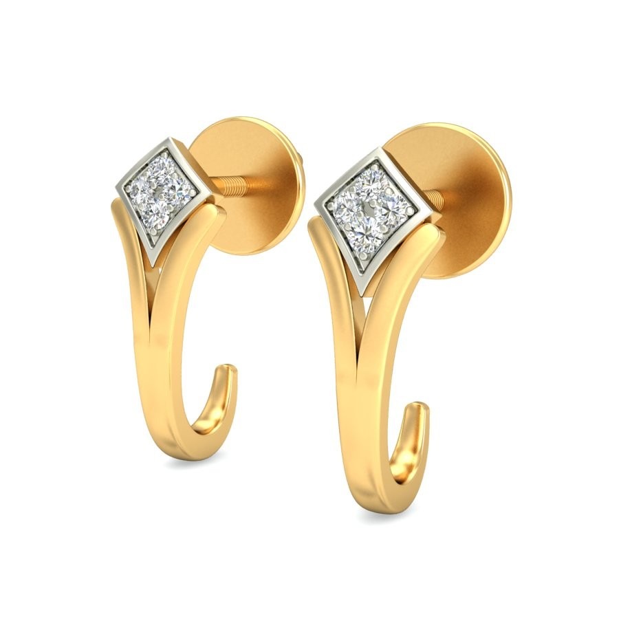 Gold lightweight earring ber 076