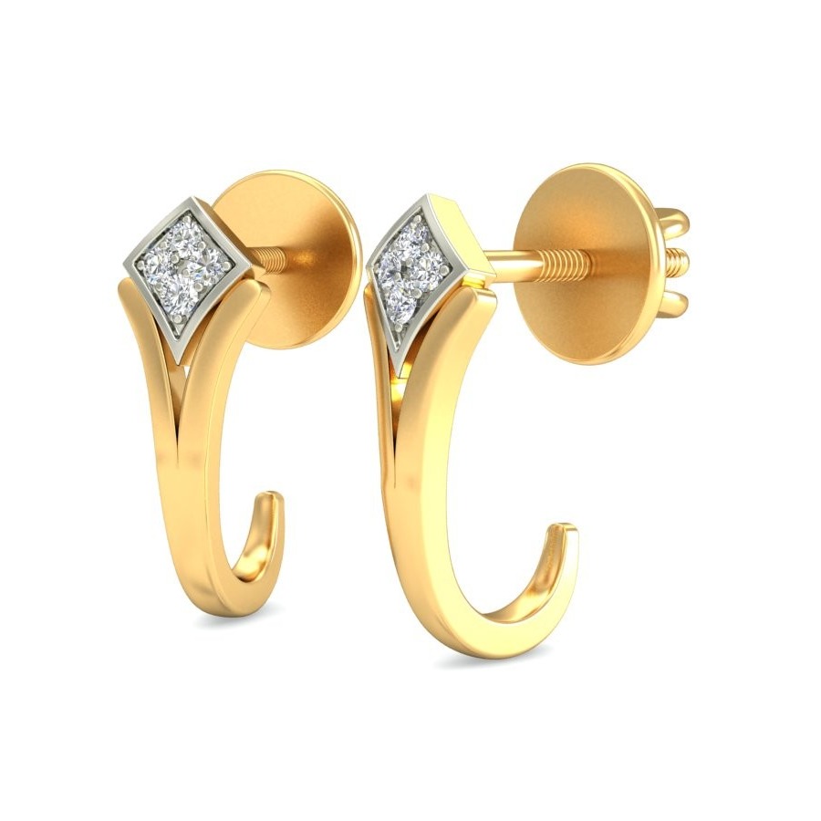 Gold lightweight earring ber 076