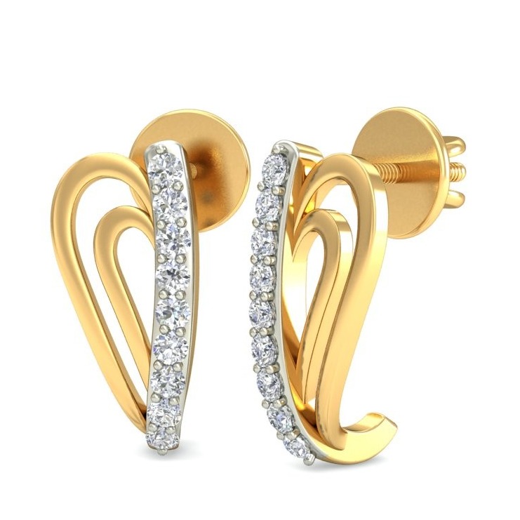 Gold classic earring ber 074