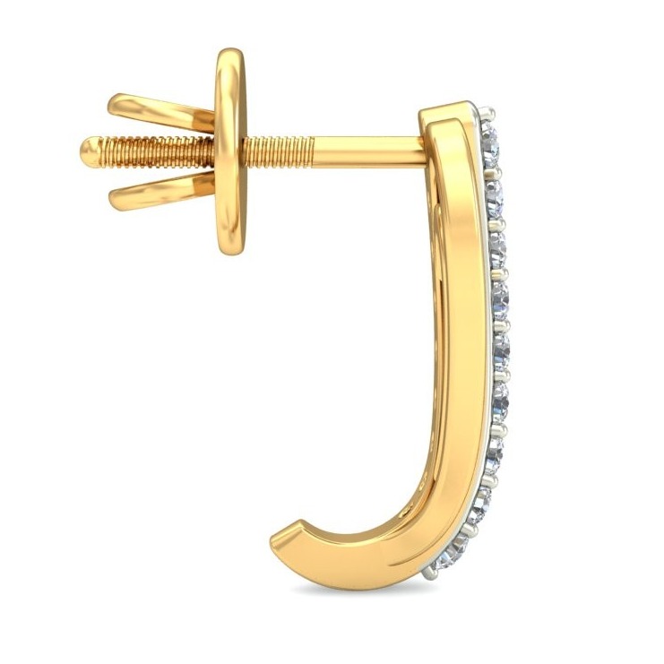 Gold classic earring ber 074