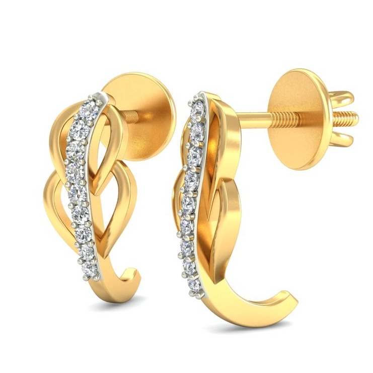 Gold handmade earring ber 073