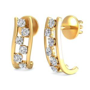 Gold dazzling earring ber 071